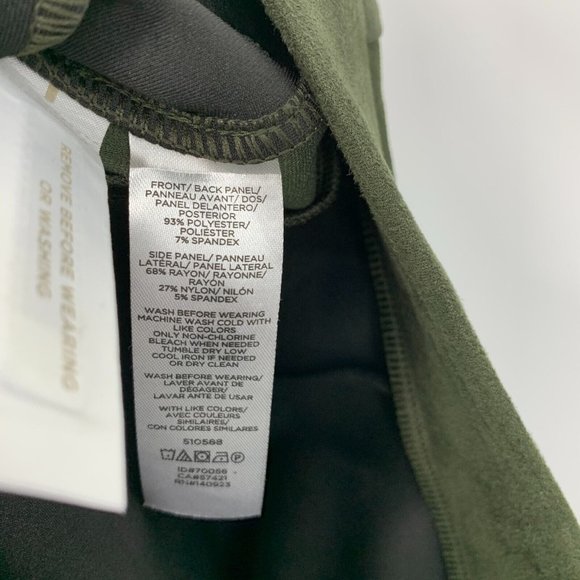 LOFT Leggings Green Faux Suede Zip Skinny Ankle Pull On - Picture 10 of 10